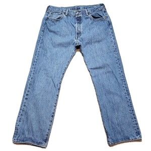 Levi’s Straight Leg Button Fly Light Wash Mens Jeans See Photos For Measurements